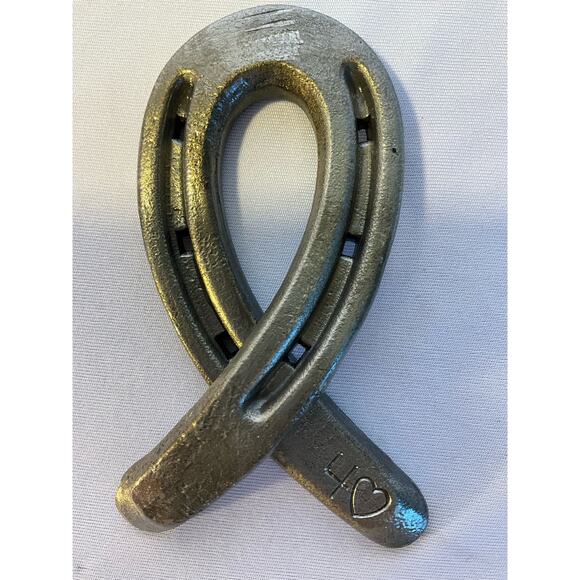 Cancer Ribbon Shape Napkin Rings Western Ranch set of 5 Diamond Metal RF724 - Picture 6 of 9